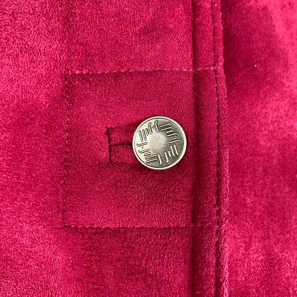 J. Jill Jacket Women's Size Small Faux Suede Burgandy - Picture 7 of 16
